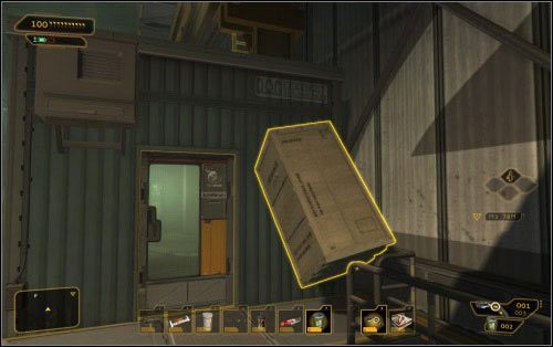 Do sekretnych lokacji dostaniesz się dzięki zainwestowaniu w lepsze nogi (wyższe skoki) lub po podłożeniu sobie skrzynek (choć nie zawsze) - (4) Wariant agresywny - Znajdź miejsce spotkania - Ucieczka z patelni - Deus Ex: Human Revolution - The Missing Link - poradnik do gry