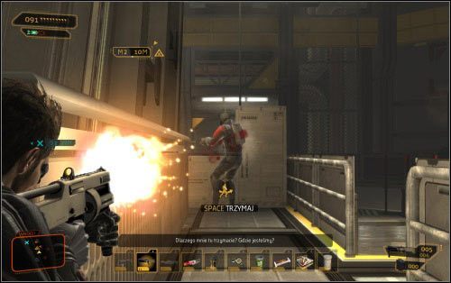 Docierając do więzienia zmierzysz się z czterema jednostkami sił specjalnych - (1) Wariant agresywny - Załaduj dane biometryczne do głównego komputera więziennego - W brzuchu bestii - Deus Ex: Human Revolution - The Missing Link - poradnik do gry