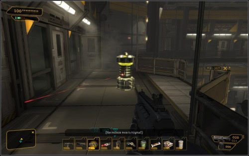 Na trzecim piętrze wystrzegaj się jedynie mechanizmów z detekcją laserową - (2) Wariant agresywny - Zbadaj skrzydło przesłuchań - W brzuchu bestii - Deus Ex: Human Revolution - The Missing Link - poradnik do gry