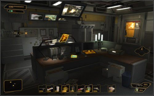 Poza wymienioną dwójką, piętra dogląda jeszcze jeden strażnik - (3) Wariant pokojowy - Zdobądź oko Burkea - W brzuchu bestii - Deus Ex: Human Revolution - The Missing Link - poradnik do gry