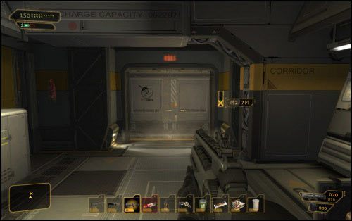 Po wszystkim pognaj do windy (5), która zawiezie Cię do mechanika Quinna - (3) Wariant agresywny - Zdobądź oko Burkea - W brzuchu bestii - Deus Ex: Human Revolution - The Missing Link - poradnik do gry