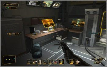 Po ucieczce ze statku i po spotkaniu z komandor Keitner trafisz do części biurowej bazy - Pamięci podręczne - Deus Ex: Human Revolution - The Missing Link - poradnik do gry