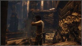 Gdy wejdziemy do pomieszczenia po lewej stronie, zamkną się za nami drzwi i staniemy przed mechanizmem z kołami zębatymi [1] - Jak rozwiązać zagadki w rozdziale 11 w Uncharted 3 Oszustwo Drakea? - Uncharted 3: Oszustwo Drakea - poradnik do gry