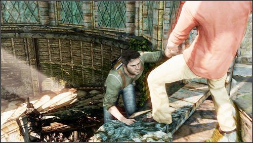 Niestety pająki przejdą po suficie i zmuszeni zostaniemy do dalszej ucieczki - Rozdział 7- Nie wychodź ze światła | Opis przejścia Uncharted 3 Oszustwo Drakea - Uncharted 3: Oszustwo Drakea - poradnik do gry