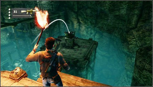 Naszym zadaniem stanie się przedostanie na drugą stronę pomieszczenia tak by nie pożarły nas małe bestie - Rozdział 9- Droga środka | Opis przejścia Uncharted 3 Oszustwo Drakea - Uncharted 3: Oszustwo Drakea - poradnik do gry