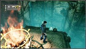 Po lewej stronie dostrzeżemy kolejny kaganiec [1] - Rozdział 9- Droga środka | Opis przejścia Uncharted 3 Oszustwo Drakea - Uncharted 3: Oszustwo Drakea - poradnik do gry