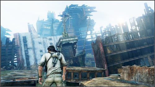 Po walce udajemy się na statek z wysoką wieżyczką i uzbrojony w stacjonarne działko opancerzone [1] - Rozdział 12- Porwanie (1) | Opis przejścia Uncharted 3 Oszustwo Drakea - Uncharted 3: Oszustwo Drakea - poradnik do gry
