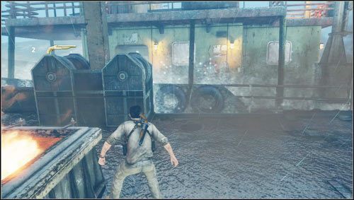 Rozprawiamy się z nowymi wrogami i gdy na naszej łajbie zrobi się gorąco przeskakujemy na drugi holownik [1] - Rozdział 13- Wzburzony ocean | Opis przejścia Uncharted 3 Oszustwo Drakea - Uncharted 3: Oszustwo Drakea - poradnik do gry