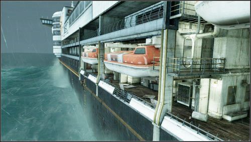 Rozdział rozpoczynamy od wejścia po drabinie na statek piratów [1] - Rozdział 14- W poszukiwaniu guza | Opis przejścia Uncharted 3 Oszustwo Drakea - Uncharted 3: Oszustwo Drakea - poradnik do gry