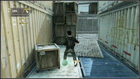 Skręcamy za róg i przechodzimy po kontenerze [1] - Rozdział 14- W poszukiwaniu guza | Opis przejścia Uncharted 3 Oszustwo Drakea - Uncharted 3: Oszustwo Drakea - poradnik do gry