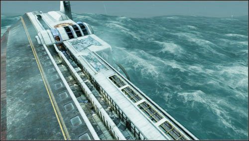 Otwieramy je i wyskakujemy z nich na zewnątrz statku [1] - Rozdział 15- Pływaj albo giń | Opis przejścia Uncharted 3 Oszustwo Drakea - Uncharted 3: Oszustwo Drakea - poradnik do gry