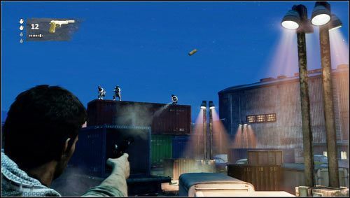 Główny problem stanowić będą snajperzy rozstawiający się na najwyższych kontenerach - Rozdział 16- Wóz albo przewóz | Opis przejścia Uncharted 3 Oszustwo Drakea - Uncharted 3: Oszustwo Drakea - poradnik do gry