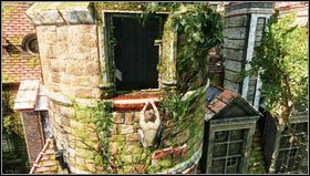 Próbując dostać się do Chateau wspinamy się w kierunku dziury w wieży - Rozdział 6- Chateau | Skarby w Uncharted 3 Oszustwo Drakea - Uncharted 3: Oszustwo Drakea - poradnik do gry