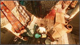 Biegnąc za Talbotem przejdziemy przez drzwi i wpadniemy na targ, na którym stracimy go z oczu - Rozdział 11 | Skarby w Uncharted 3 Oszustwo Drakea - Uncharted 3: Oszustwo Drakea - poradnik do gry