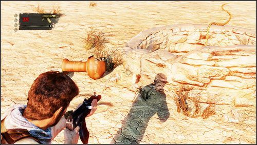 Gdy po raz pierwszy dojdziemy do studni obchodzimy ją dookoła by odnaleźć wazę - Rozdział 18 | Skarby w Uncharted 3 Oszustwo Drakea - Uncharted 3: Oszustwo Drakea - poradnik do gry