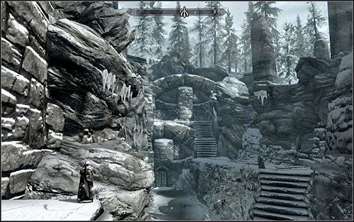 Nieco na wschód od Wichrowego Tronu, zaraz za farmami, powinieneś znaleźć zrujnowany Posterunek Zdrajcy - Mapy skarbów (VI-VII) | Questy poboczne w Skyrim - Skyrim - poradnik, mapy, questy