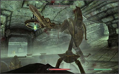 Wyjdź z pomieszczenia przejściem za ołtarzem z Leksykonem, po czym zdejmij zasuwę z drzwi - Największe głębiny | Questy poboczne w Skyrim - Skyrim - poradnik, mapy, questy