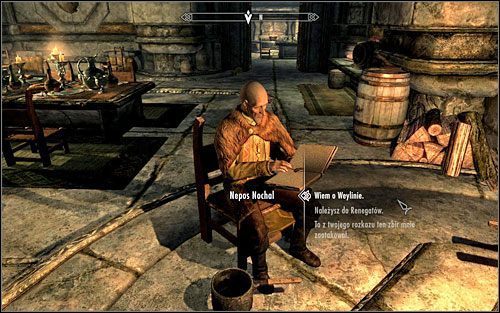 Bez większych ogródek, Nepos wyjawi Ci, że jest agentem renegatów i sługą ich króla - Spisek renegatów | Questy poboczne w Skyrim - Skyrim - poradnik, mapy, questy