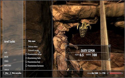 Druga metoda zakłada pominięcie rozmowy z Lucanem Valeriusem i pozyskanie złotego szponu w trakcie zaliczania głównego questu Czarnygłaz - Złoty szpon | Questy poboczne w Skyrim - Skyrim - poradnik, mapy, questy
