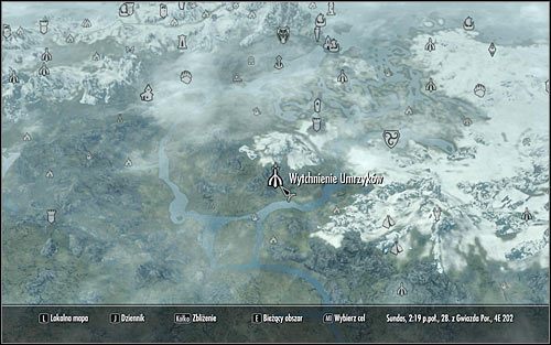 Wyjdź z akademii, otwórz mapę świata i odszukaj lokację o nazwie Wytchnienie Umrzyków (powyższy screen) - Podsycanie płomieni (1) | Questy Akademii Bardów w Skyrim - Skyrim - poradnik, mapy, questy