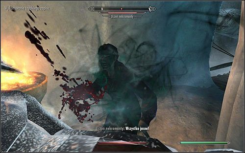 Wejdź do jaskini i przystąp do jego eksploracji, przemierzając liniowe korytarze i natrafiając na niewielkie pomieszczenia - Różne - Znajdź flet Pantei | Questy Akademii Bardów w Skyrim - Skyrim - poradnik, mapy, questy