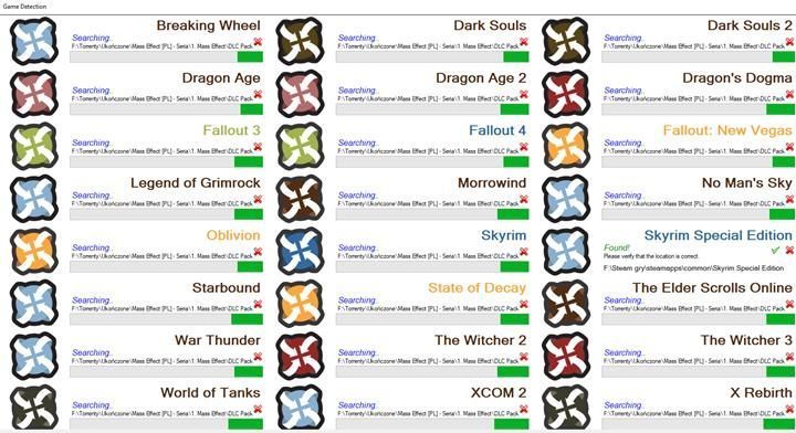 Naciśnij na zielony znacznik pod Skyrimem, by dodać grę do obsługi programu. - Jak zainstalować moda Skyrim: Bruma? - Skyrim - poradnik, mapy, questy