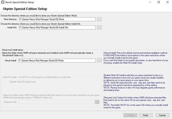 Wybierz gdzie chcesz instalować modyfikacje do gry. - Jak zainstalować moda Skyrim: Bruma? - Skyrim - poradnik, mapy, questy