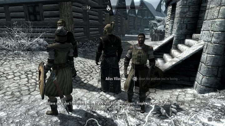 Jeśli wykonałeś poprzednie zadanie od Adiusa (odzyskanie skradzionych artefaktów), to w pewnym momencie przechadzając się przez miasto spotkasz strażnika - A Delicate Situation | Zadania w grze | Skyrim - Skyrim - poradnik, mapy, questy