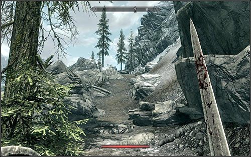 Czarnygłaz znajduje się na szczycie góry na zachód od Rzecznej Puszczy - Wyprawa do Czarnygłazu (1) | Czarnygłaz | Solucja Skyrim - Skyrim - poradnik, mapy, questy