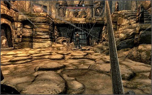 Docelowo powinieneś dotrzeć do pomieszczenia, w którym zauważysz bandytę - banitę - Wyprawa do Czarnygłazu (1) | Czarnygłaz | Solucja Skyrim - Skyrim - poradnik, mapy, questy