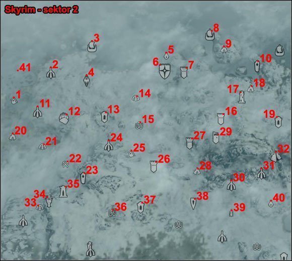 2 - 2 - Północne Skyrim (01-16) | Mapy świata w Skyrim - Skyrim - poradnik, mapy, questy
