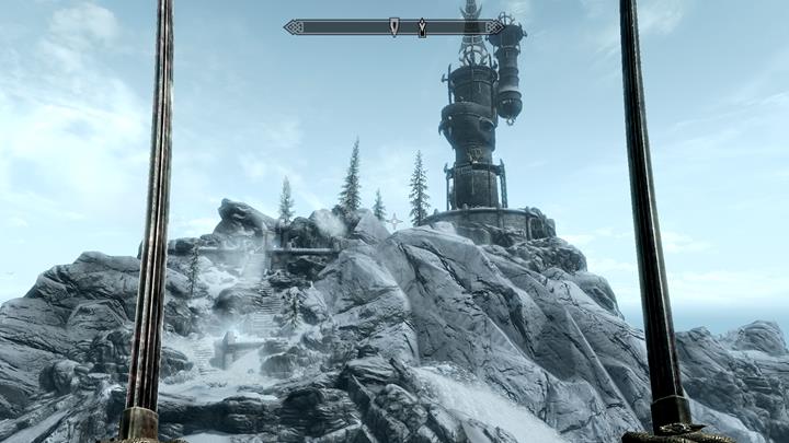 Dotarcie do wieży jest dość kłopotliwe - Whispers of the Mountains | Zadania w grze | Skyrim - Skyrim - poradnik, mapy, questy