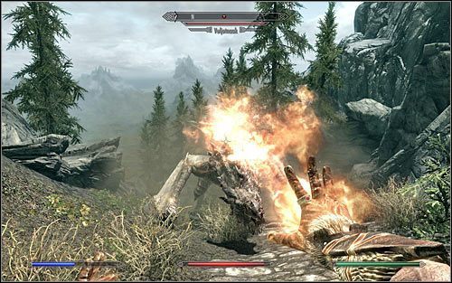 Bardzo istotne jest to żeby na bieżąco zapisywać stan gry, bo Skyrim zamieszkiwane jest przez wiele różnych odmian potworów i część z nich, zwłaszcza w początkowej fazie rozgrywki, może stanowić poważne zagrożenie dla dowodzonej drużyny - Eksploracja | Wskazówki Skyrim - Skyrim - poradnik, mapy, questy
