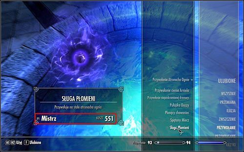 Każdy z czarów opisany jest dwoma bardzo ważnymi współczynnikami, a mianowicie jego poziomem oraz kosztem użycia - Zaklęcia - Iluzji, Przemiany, Przywołania | Skyrim Zestawienia - Skyrim - poradnik, mapy, questy