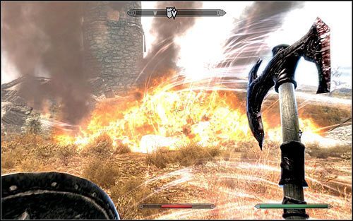 Niezależnie od obranej taktyki działania musisz walczyć do momentu, w którym smok zostanie pokonany - Pokonanie smoka | Budzenie smoka | Solucja Skyrim - Skyrim - poradnik, mapy, questy