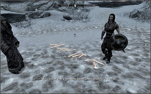 Wysłuchaj nowej rozmowy z Arngeirem, który poleci Ci wybranie się śladami mistrza Borriego na dziedziniec Wysokiego Hrothgaru - Odbycie szkolenia u Siwobrodych | Droga głosu | Solucja Skyrim - Skyrim - poradnik, mapy, questy