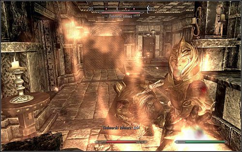 Pierwsza grupa przeciwników przebywa we wschodnim pomieszczeniu - Pozyskanie informacji na temat powrotu smoków (1) | List żelazny | Skyrim - Skyrim - poradnik, mapy, questy