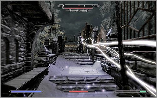 Po znalezieniu się na zewnątrz budynku po raz kolejny będziesz musiał podjąć decyzję o tym w jaki sposób chcesz się zachować - Pozyskanie informacji na temat powrotu smoków (2) | List żelazny | Skyrim - Skyrim - poradnik, mapy, questy