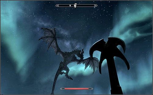 Dotarcie do Gardła Świata zajmie Ci zapewne kilka minut, ale po znalezieniu się na miejscu nie musisz się już na szczęście obawiać żadnych dodatkowych zagrożeń - Wyprawa do Gardła Świata | Gardło Świata | Solucja Skyrim - Skyrim - poradnik, mapy, questy