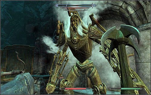 Zejdź na dół i skorzystaj z nowego przejścia, kierując się na południowy-zachód - Odnalezienie Prastarego Zwoju (2) | Pradawna wiedza | Solucja Skyrim - Skyrim - poradnik, mapy, questy