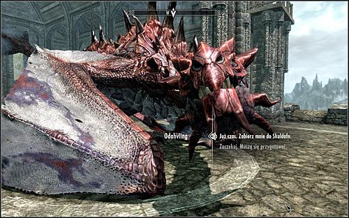 Zejdź na dół i udaj się na punkt widokowy, gdyż to właśnie tam powinien przemieścić się Odaahving - Nowy cel główny - Porozmawiaj z Odaahvingiem | Solucja Skyrim - Skyrim - poradnik, mapy, questy