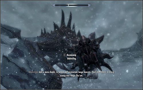 Gra przeniesie Cię do miejsca, w którym znajdowało się załamanie czasu, czyli do Gardła Świata - Powrót do Skyrim | Zabójca smoków | Solucja Skyrim - Skyrim - poradnik, mapy, questy