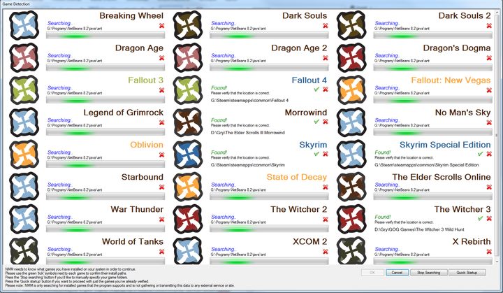 Nexus Mod Manager obsługuje wiele popularnych gier i sam przeszukuje komputer użytkownika, aby je odnaleźć. - Jak instalować modyfikacje? | Instalacja modów do Skyrim krok po kroku - Skyrim - poradnik, mapy, questy