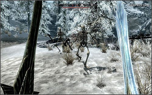 Idąc dalej, dotrzesz do Ruin Wilczego Czerepu - Człowiek, który wywołał wilka z lasu | Questy poboczne w Skyrim - Skyrim - poradnik, mapy, questy