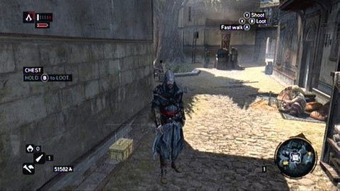 Znajduje się przy ścianie jednego z budynków - Galata District | Skrzynie ze skarbami Assassins Creed Revelations - Assassins Creed: Revelations - poradnik do gry