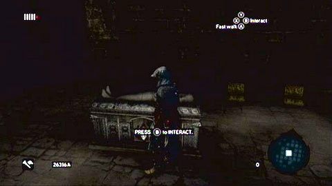 Trzy ostatnie skrzynki znajdują się w świątyni Hagia Sofia, niedaleko sarkofagu ze zbroją - Skarby - ukryte lokacje | Skrzynie ze skarbami w Assassins Creed Revelations - Assassins Creed: Revelations - poradnik do gry