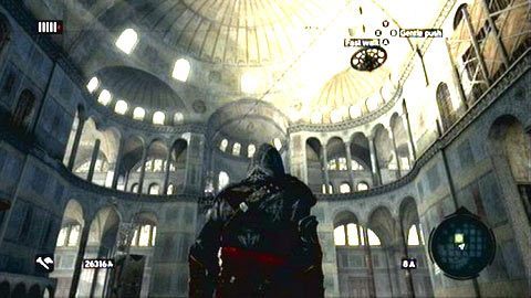 Zeskocz tam na dół i udaj się do głównej nawy - Hagia Sophias Secret (1) | Ishak Pashas Memoir Pages w AC Revelations - Assassins Creed: Revelations - poradnik do gry
