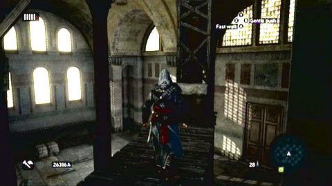 Dalsza droga prowadzi na szczyt drewnianego rusztowania - Hagia Sophias Secret (1) | Ishak Pashas Memoir Pages w AC Revelations - Assassins Creed: Revelations - poradnik do gry