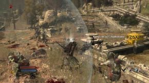 Po jakimś czasie któryś z twoich towarzyszy ostrzeże o kolejnych wojownikach, przybiegną z dalszych schodów i cię otoczą - Dzielnice zewnętrzne | Rozdział 1 | Władca Pierścieni Wojna na Północy - Władca Pierścieni: Wojna na Północy - poradnik do gry