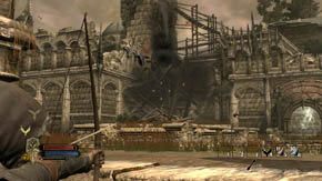 Walcz, dopóki elficcy bracia nie otworzą bramy, a wtedy biegnij przed siebie i po schodach na górę - Dzielnice wewnętrzne (2) | Rozdział 1 | Władca Pierścieni Wojna na Północy - Władca Pierścieni: Wojna na Północy - poradnik do gry